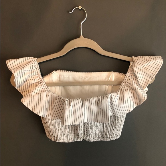 Blue and white striped crop top! - Picture 2 of 3